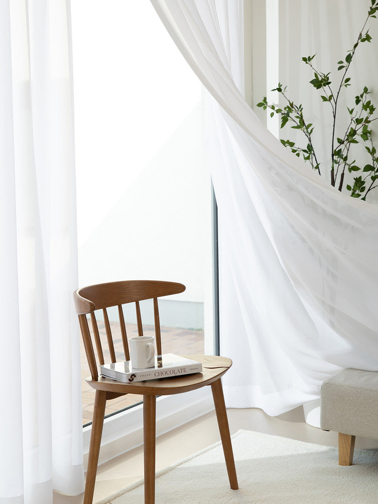 Light-filtering and UV-cut lace curtains, custom size available in 1cm increments DL100001