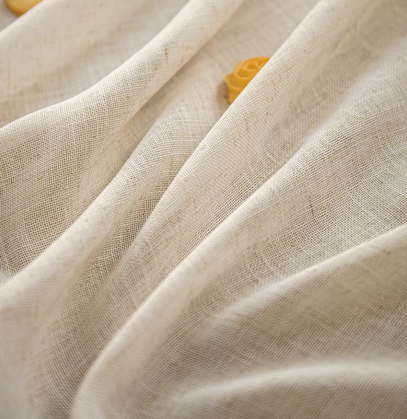 Thick lace curtains that are difficult to see through, with heat insulation, sun protection, and day and night privacy protection DL1002