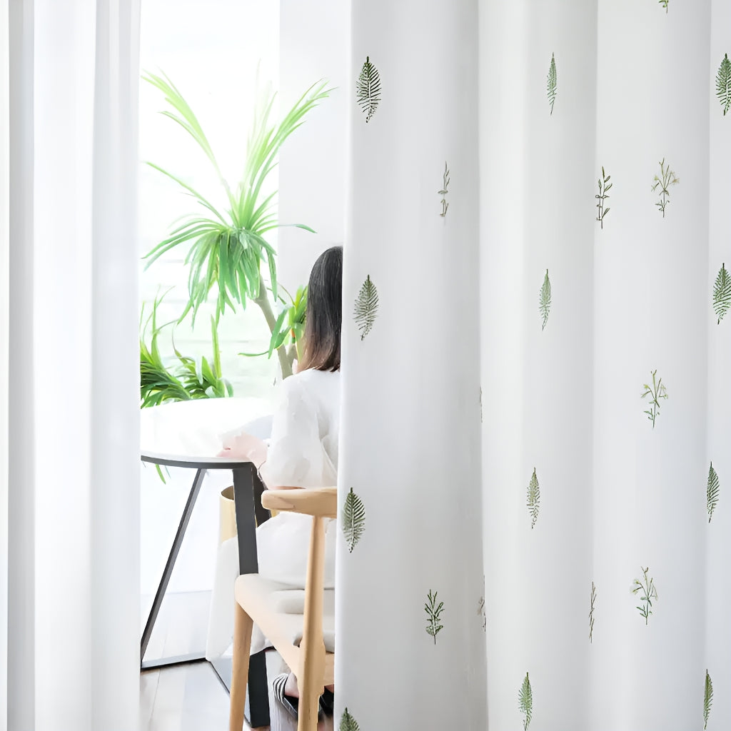 Thick, opaque lace curtains with heat insulation, sun protection, and day and night privacy protection 790257306629