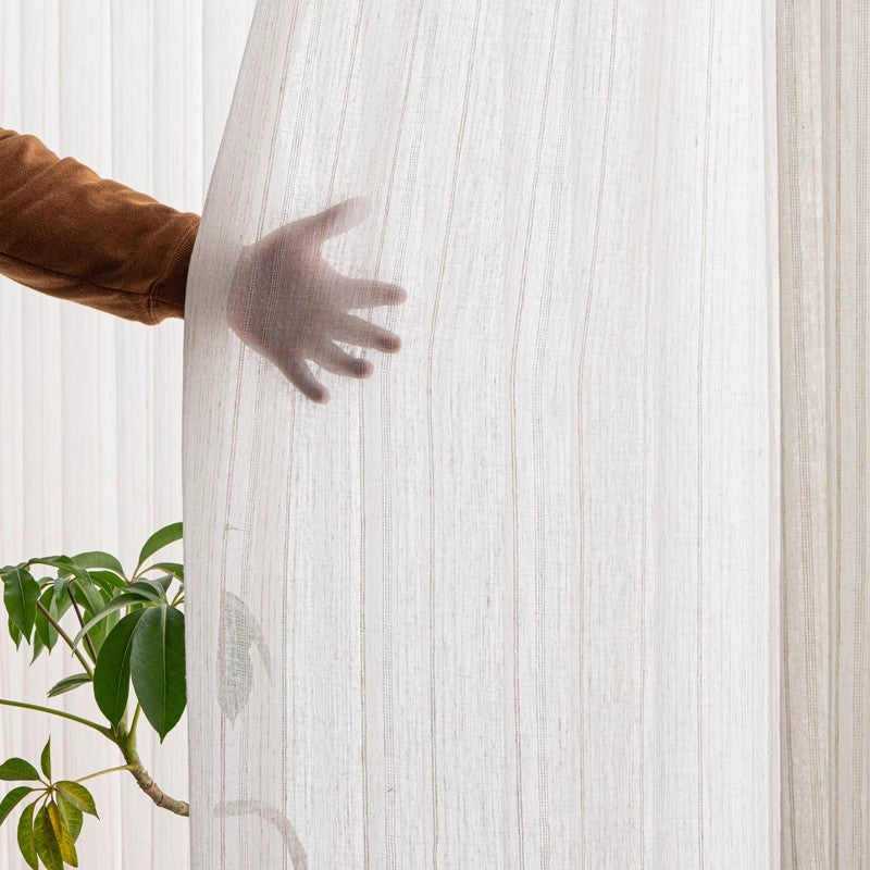 Thick lace curtains that are difficult to see through, with heat insulation, sun protection, and day and night privacy protection DL1002