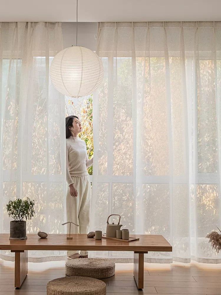 Thick lace curtains that are difficult to see through, with heat insulation, sun protection, and day and night privacy protection DL1002