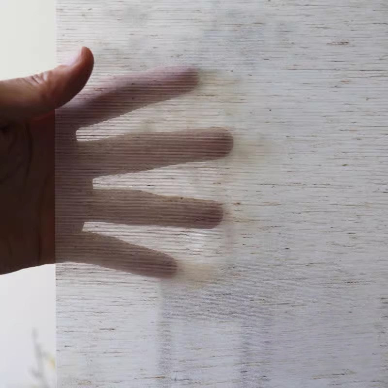 Japanese-style linen-style roller blinds available in three fabrics: light-transmitting, light-blocking, and complete light-blocking. Includes a tension-type front cover. Electric type also available.