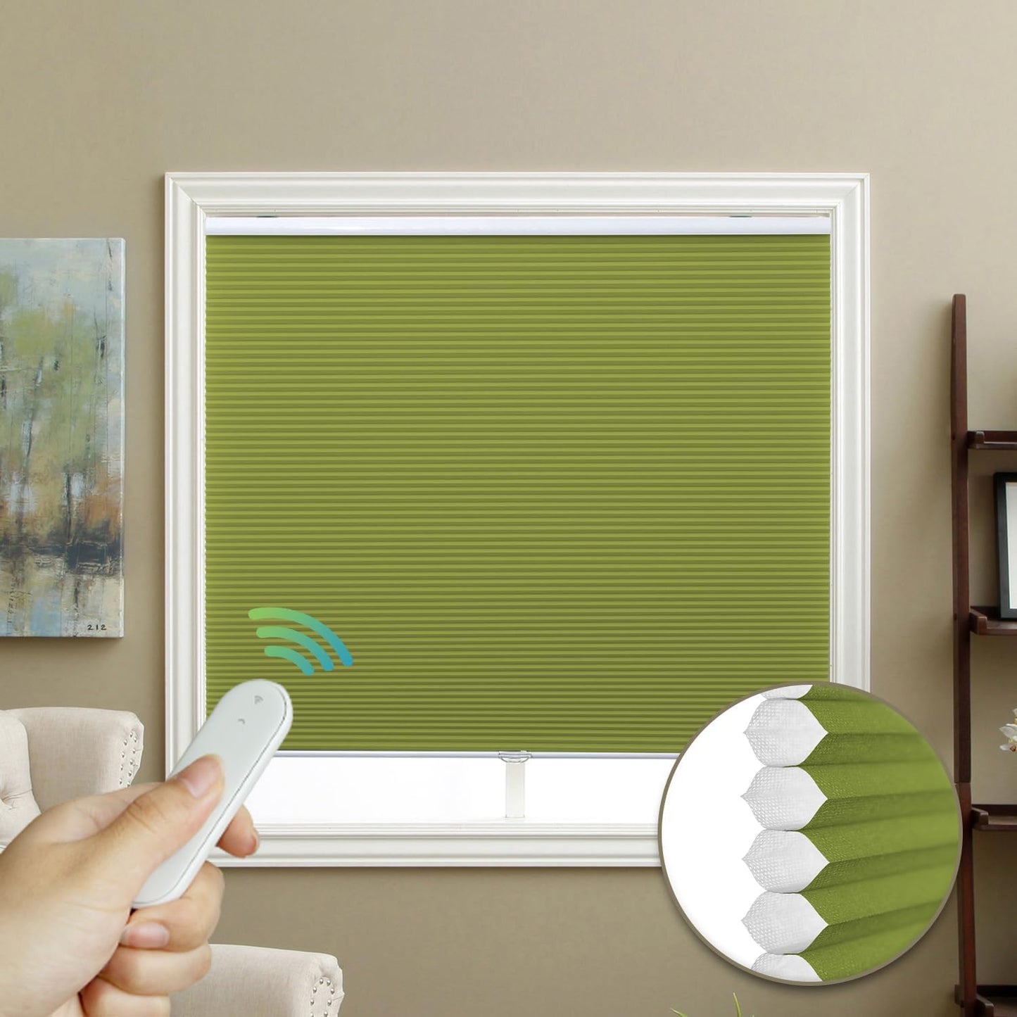 Grade 1 blackout electric honeycomb screen, custom-made roller screen, privacy protection with 11 colors, heat shielding, UV cut, and thermal insulation screen.