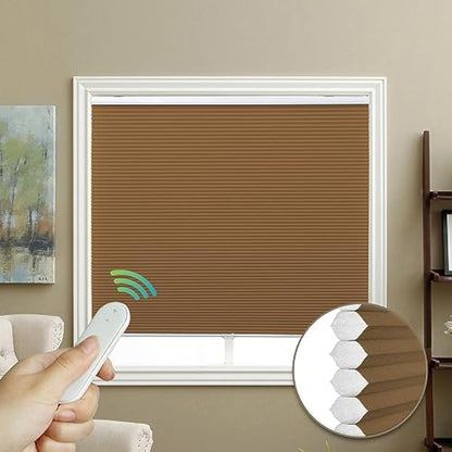 Grade 1 blackout electric honeycomb screen, custom-made roller screen, privacy protection with 11 colors, heat shielding, UV cut, and thermal insulation screen.