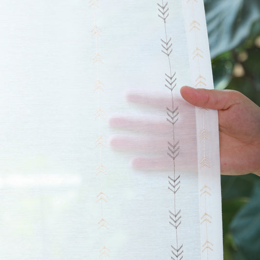 刺繍レースカーテン 品番33-78GY